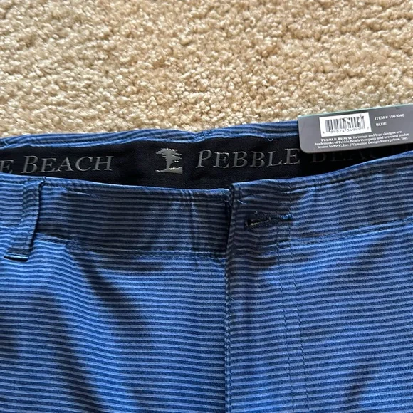 NWT Men's Pebble Beach Golf Shorts -- Blue Check - Size 38 - Picture 3 of 4